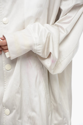 MM6 Satin Oversized Bomber Jacket with Vintage Effect