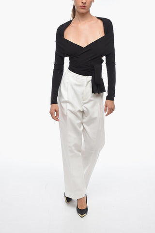 Wrap Crop Top with Criss Cross Design