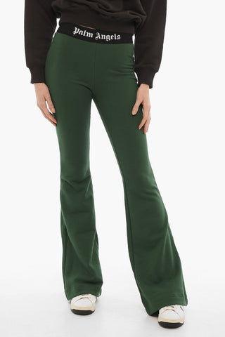 Pantaloni in Felpa Svasati con Banda Elastica Logata