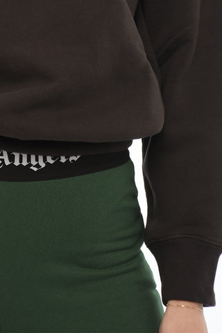 Pantaloni in Felpa Svasati con Banda Elastica Logata