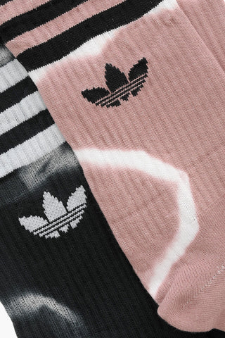 Set of 2 Acid Wash Effect Socks with Embroidered Logo