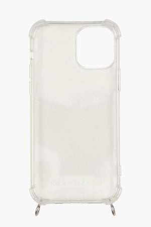 Transparent Case for Iphone 12 with Removable Silver Chain
