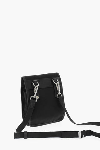 Solid Mini Bag with Leather Trim