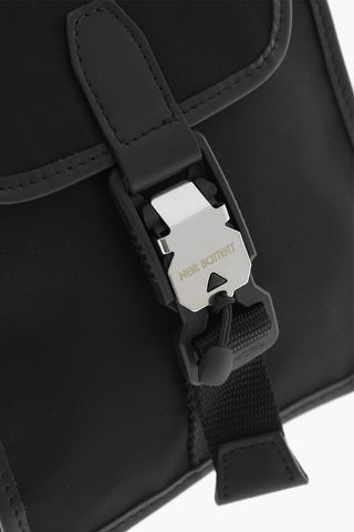 Solid Mini Bag with Leather Trim