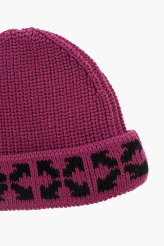 Cotton Beanie with Contrasting Details