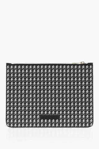 Pouch in Pelle con Logo All-Over