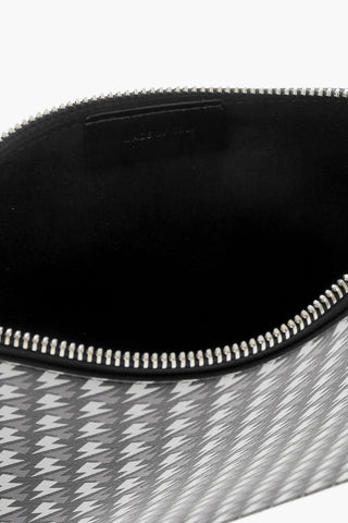 Pouch in Pelle con Logo All-Over