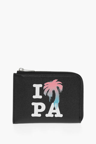 Saffiano Leather I LOVE PA Card Holder with Zip Closure