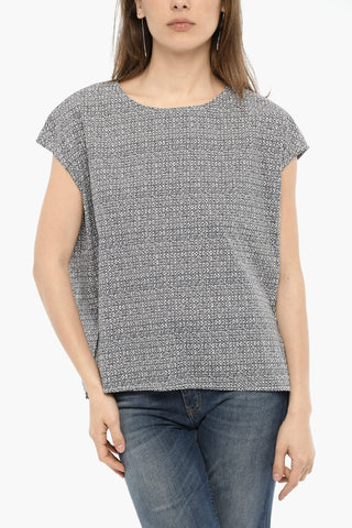 Side Split All-Over Printed Blouse