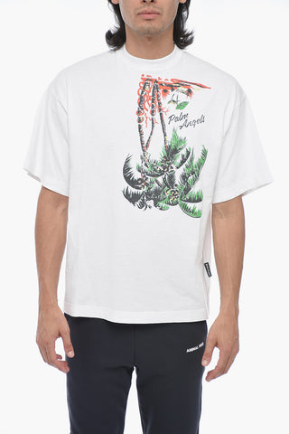 T-Shirt Girocollo UPSIDEDOWN PALM Stampata sul Fronte