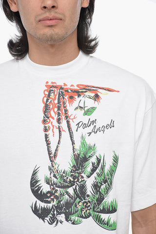 T-Shirt Girocollo UPSIDEDOWN PALM Stampata sul Fronte