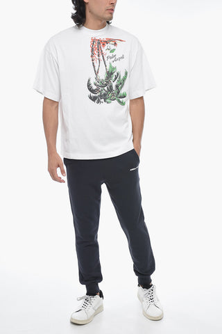 T-Shirt Girocollo UPSIDEDOWN PALM Stampata sul Fronte