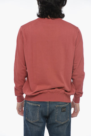V-Neck Cotton Pullover