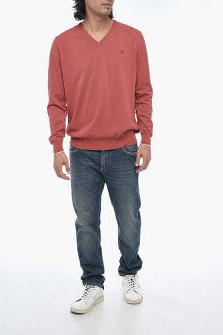 V-Neck Cotton Pullover