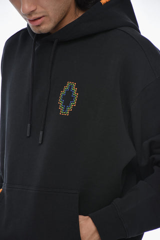 Embroidered Detail STITCH CROSS Hoodie