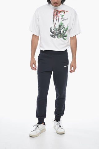 Brushed Cotton ROBBY Joggers with Contrasting Print