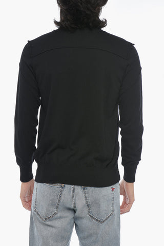 Crewneck Pullover With Visible Seams