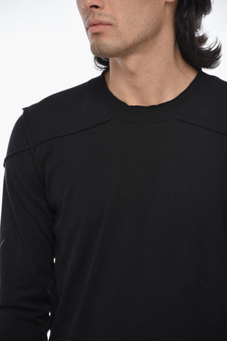 Crewneck Pullover With Visible Seams