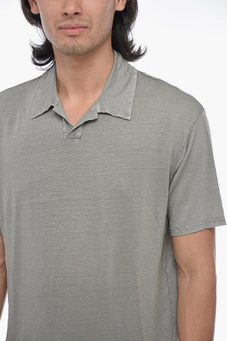 Linen Short Sleeved Polo