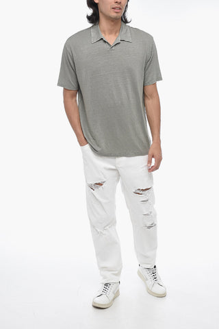 Linen Short Sleeved Polo