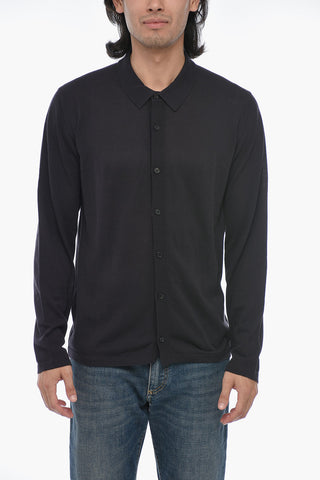 Camicia A Maniche Lunghe In Maglia Di Cotone