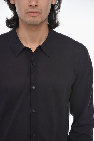 Camicia A Maniche Lunghe In Maglia Di Cotone