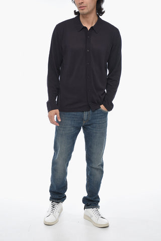 Camicia A Maniche Lunghe In Maglia Di Cotone