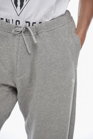 Fleece Cotton Joggers with Embroidered Logo