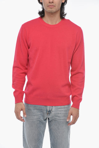 Crew Neck LUNETTA Virgin Wool Sweater with Contrasting Patches