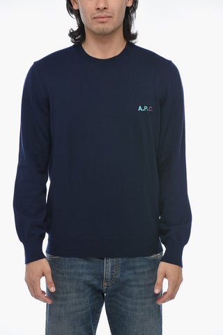 Cotton Crewneck Pullover With Embroidered Logo