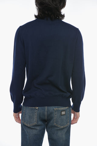 Cotton Crewneck Pullover With Embroidered Logo