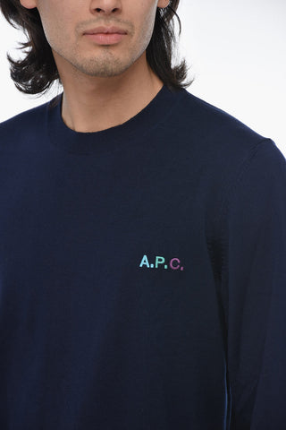 Cotton Crewneck Pullover With Embroidered Logo