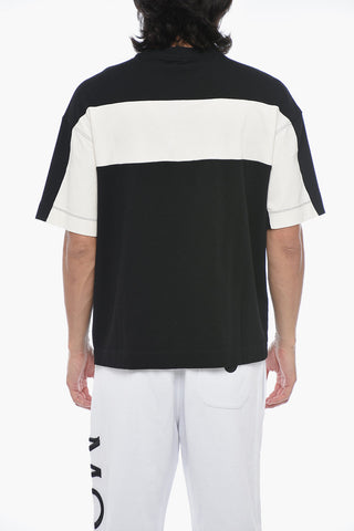 EMPORIO Crew Neck Cotton T-Shirt with Contrasting Band