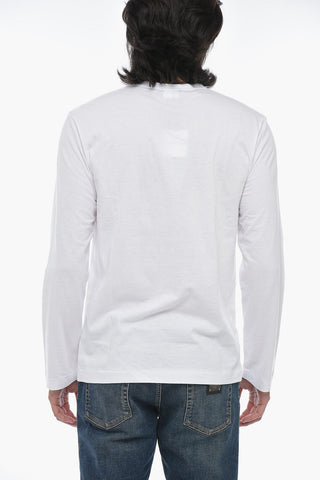 HOMME PLUS Long-sleeved T-shirt with Graphic Print