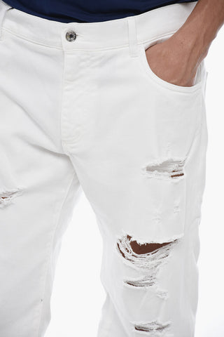 Jeans Regular Fit Effetto Distressed