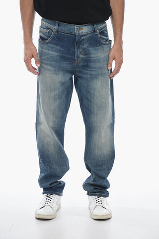 Jeans Tapered Fit con Effetto Stonewashed 19cm