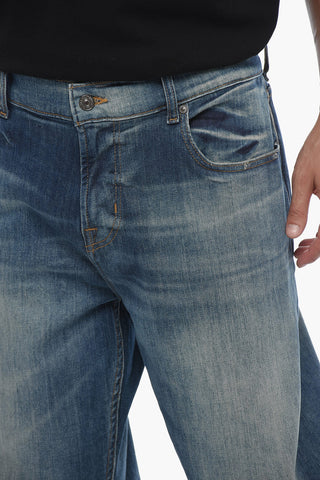 Jeans Tapered Fit con Effetto Stonewashed 19cm