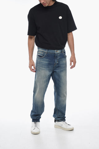 Jeans Tapered Fit con Effetto Stonewashed 19cm