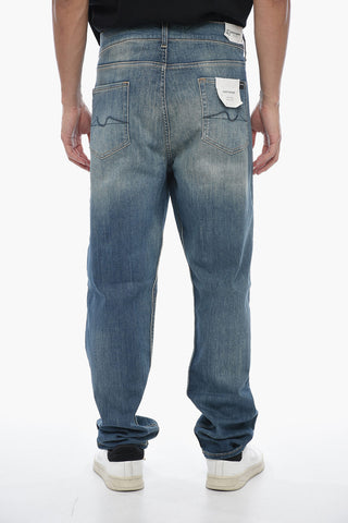 Jeans Tapered Fit con Effetto Stonewashed 19cm