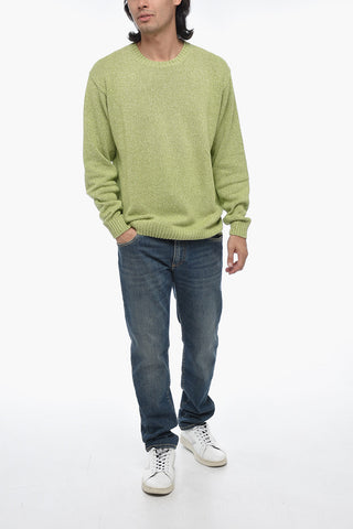 Crewneck Linen-Blend Pullover