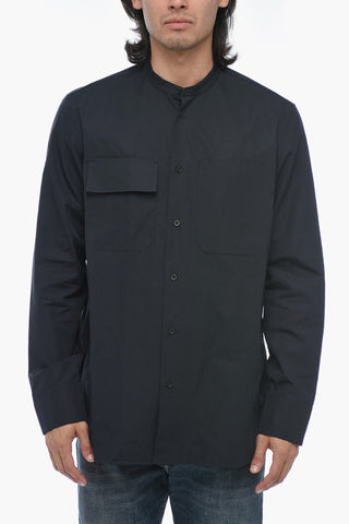 Cotton Saharan Shirt with Mandarin Collar