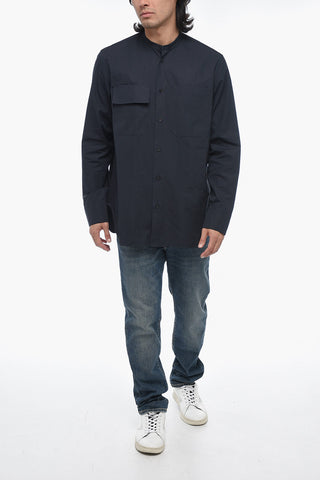 Cotton Saharan Shirt with Mandarin Collar
