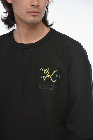 Felpa CREST Oversized con Logo Ricamato