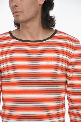 MAN Pinstriped Sweater with Embroidered Logo