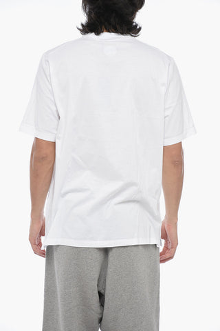 Crewneck T-shirt With Iridescent Print