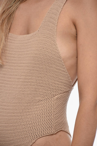 Solid Color Crochet MAYA One Piece Swimsuit