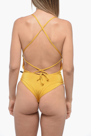 One-Piece Swimsuit with Braided Back