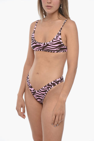 Animal Patterned Stretch Fabric Bikini