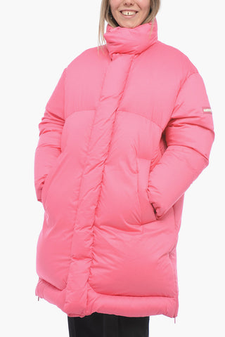 Piumino Oversized in Nylon con Tasche a Filo