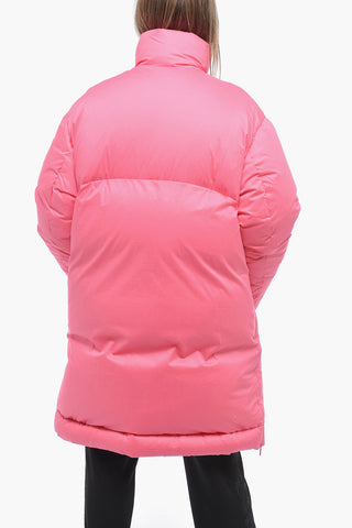 Piumino Oversized in Nylon con Tasche a Filo